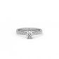 Round Pavé Solitaire Diamond Ring - 14K White Gold (0.72 ct.)