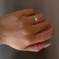 Round Pavé Solitaire Diamond Ring - 14K White Gold (0.72 ct.)