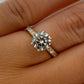 Round Pavé Solitaire Diamond Ring - 14K Yellow Gold (1.22 ct.)