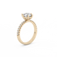 Round Pavé Solitaire Diamond Ring - 14K Yellow Gold (1.72 ct.)
