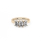 Oval Trilogy Lab-grown Diamond Ring - 14K Yellow Gold (1.7 ct.)