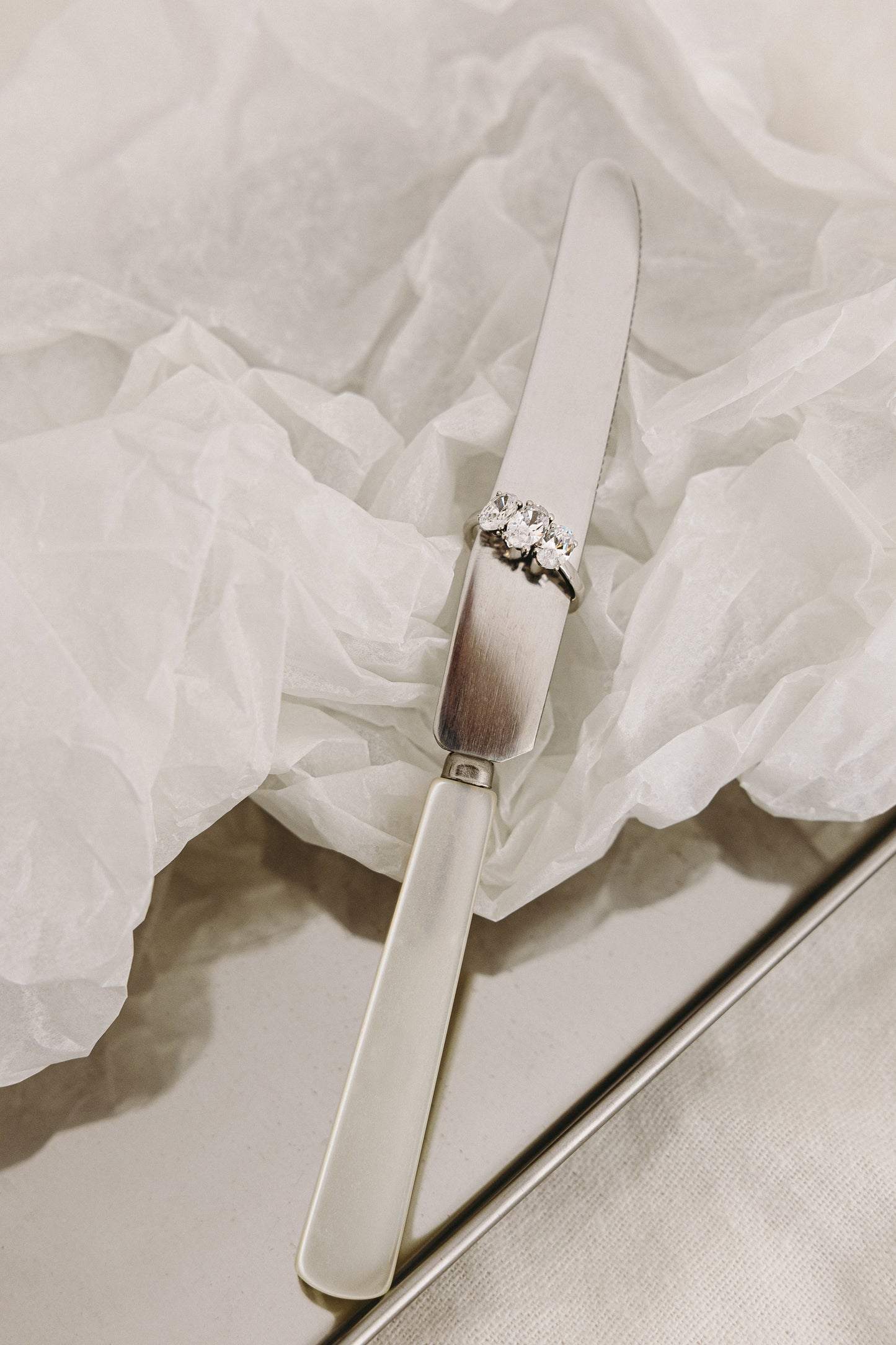 Oval Trilogy Diamond Ring - 14K White Gold (1.7 ct.)