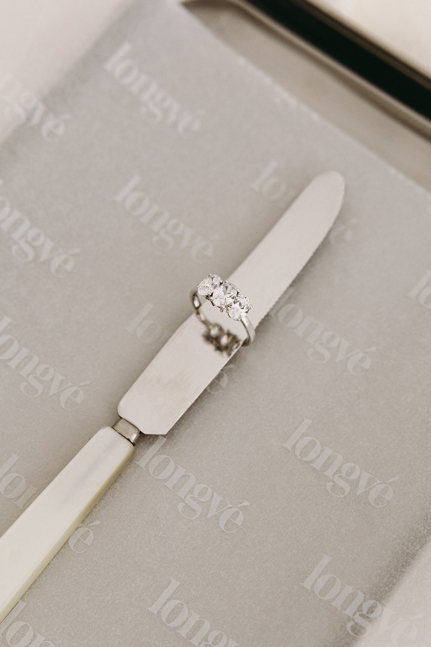 Oval Trilogy Diamond Ring - 14K White Gold (1.7 ct.)