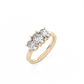 Oval Trilogy Lab-grown Diamond Ring - 14K Yellow Gold (1.7 ct.)
