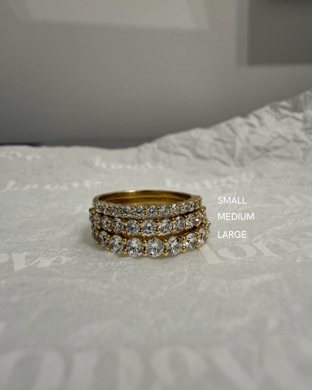 Large Round Prong Eternity Diamond Ring - 14K White Gold (1.1 ct.)
