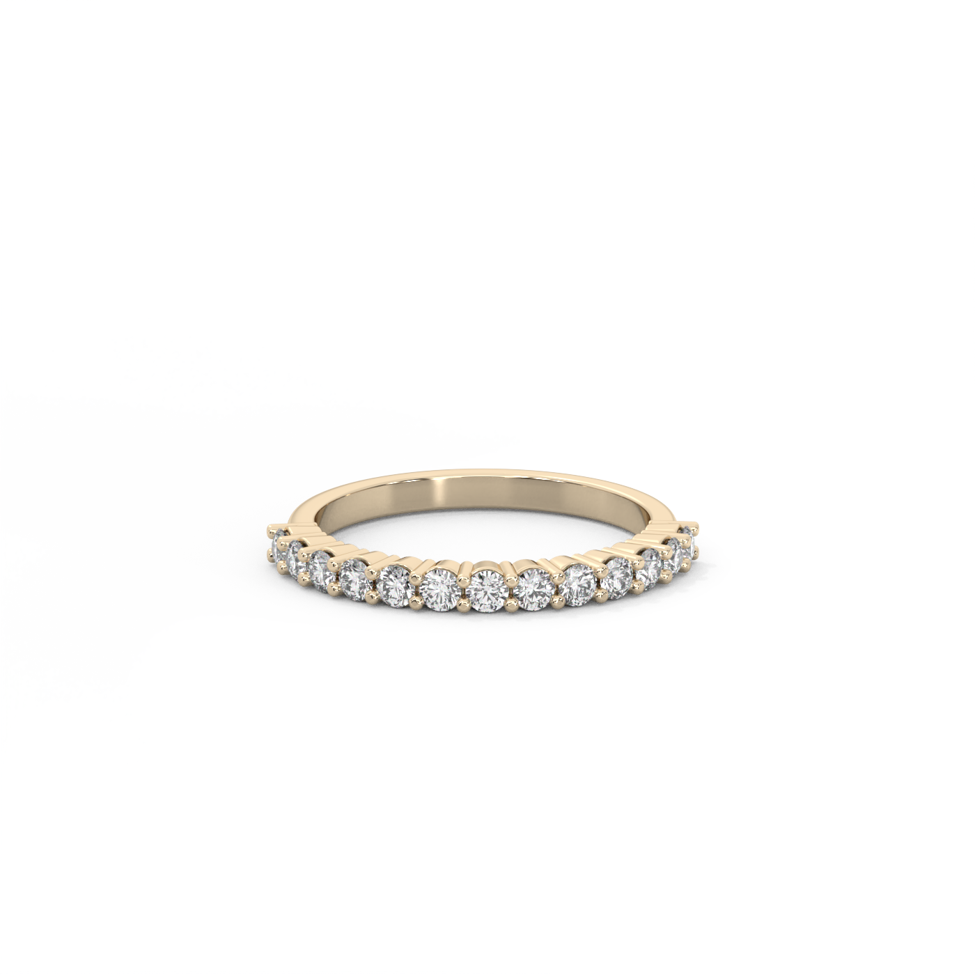 Small Round Prong Eternity Diamond Ring - 14K Yellow Gold (0.3 ct.)