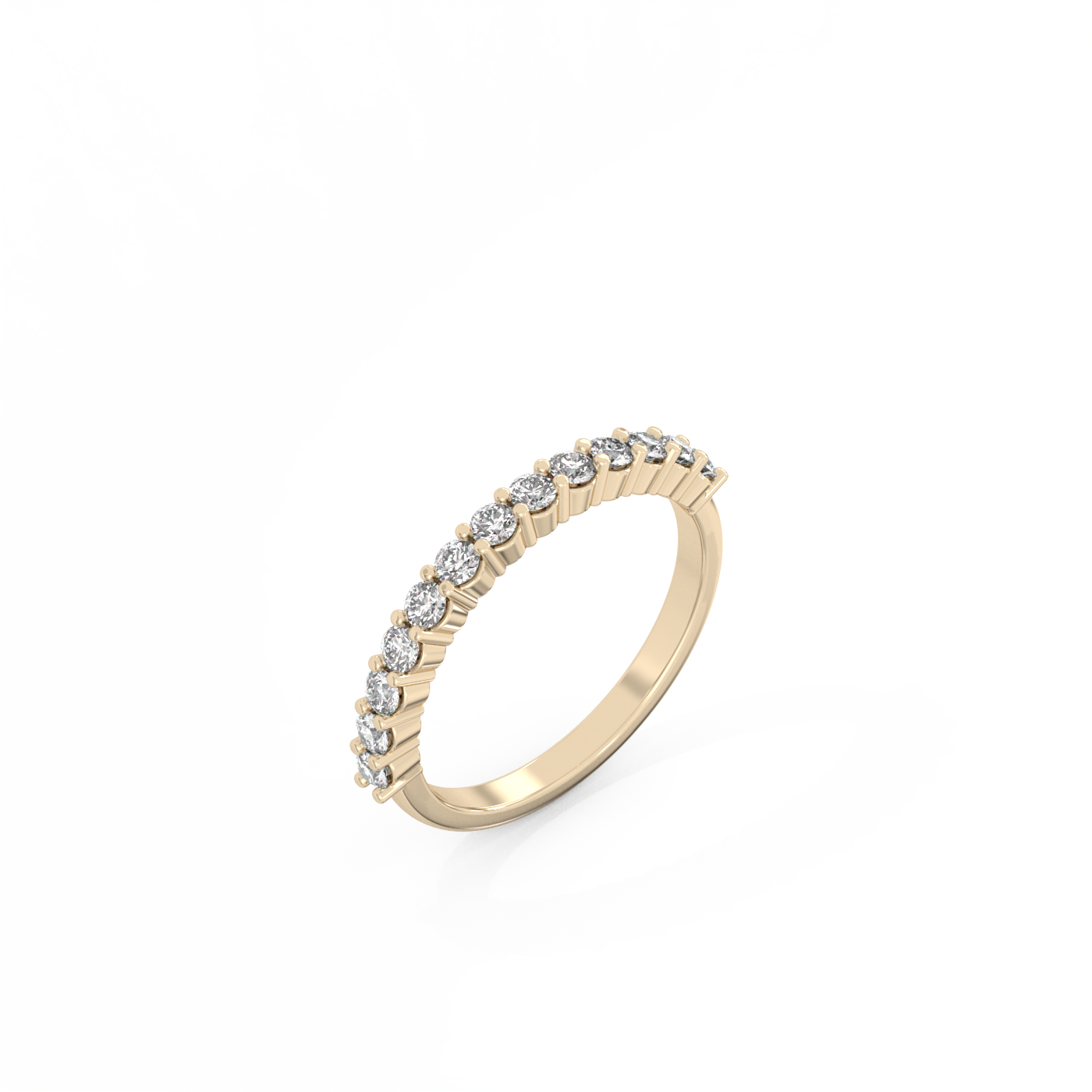 Small Round Prong Eternity Diamond Ring - 14K Yellow Gold (0.3 ct.)