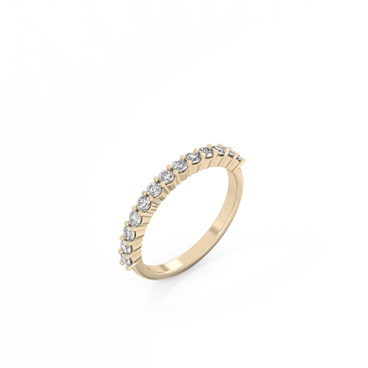 Small Round Prong Eternity Lab-grown Diamond Ring - 14K Yellow Gold (0.3 ct.)