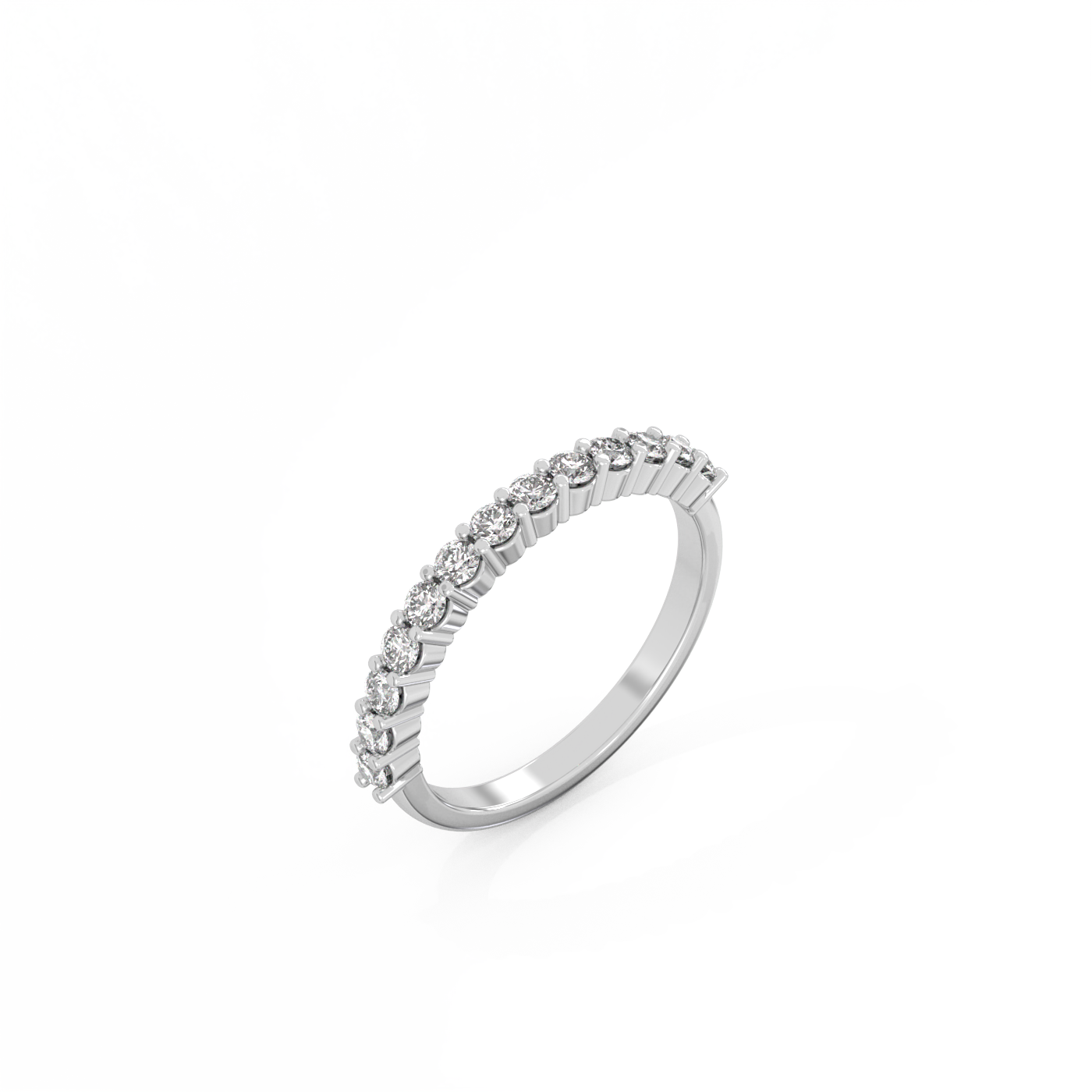 Small Round Prong Eternity Diamond Ring - 14K White Gold (0.3 ct.)