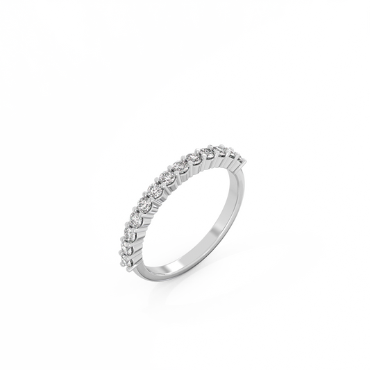 Small Round Prong Eternity Lab-grown Diamond Ring - 14K White Gold (0.3 ct.)