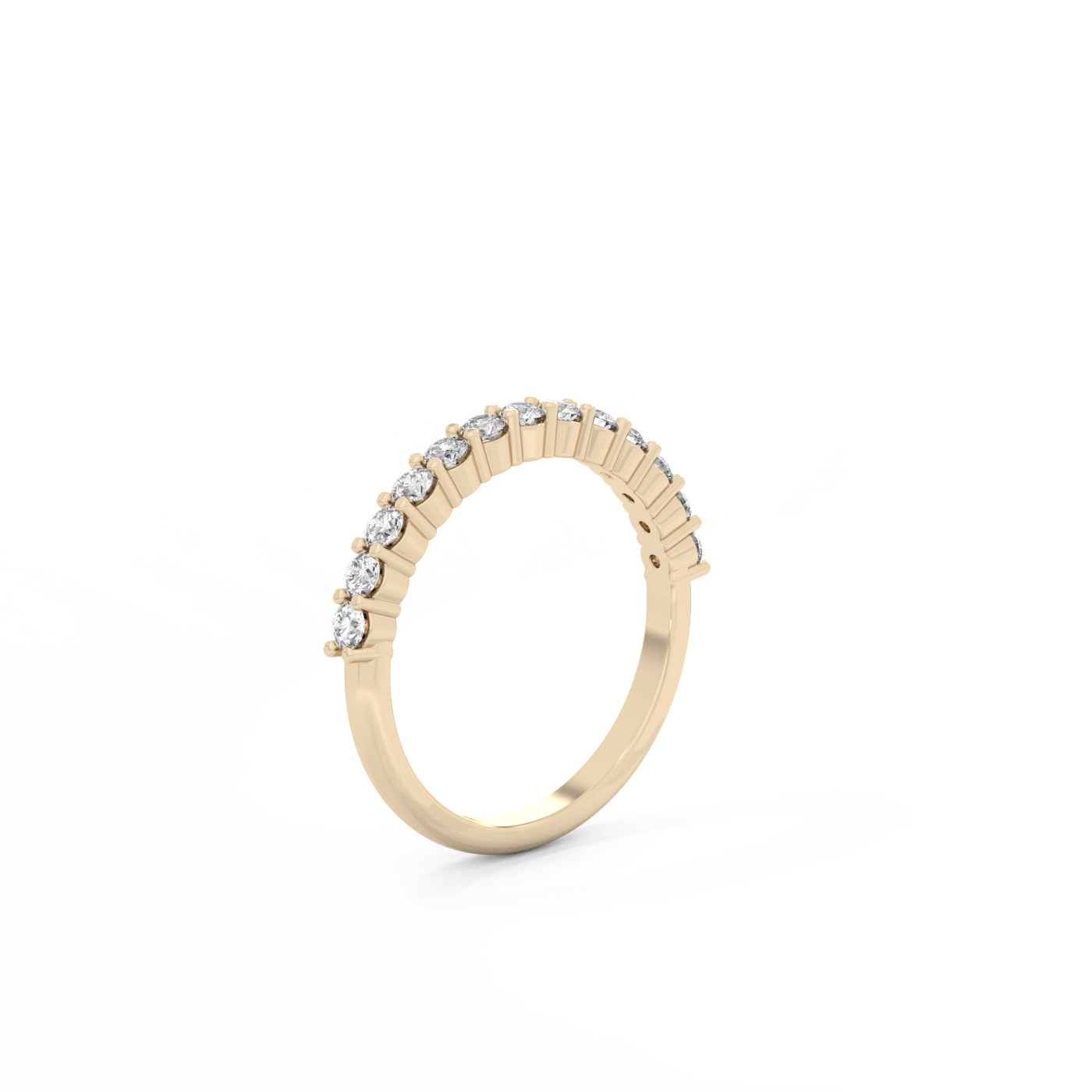 Small Round Prong Eternity Diamond Ring - 14K Yellow Gold (0.3 ct.)
