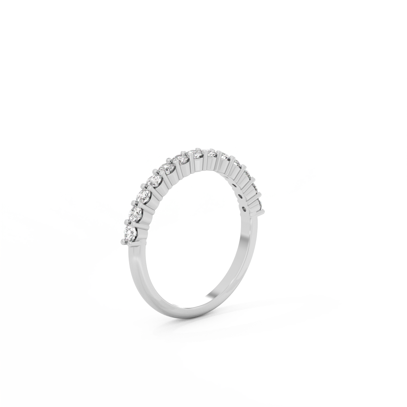 Small Round Prong Eternity Diamond Ring - 14K White Gold (0.3 ct.)