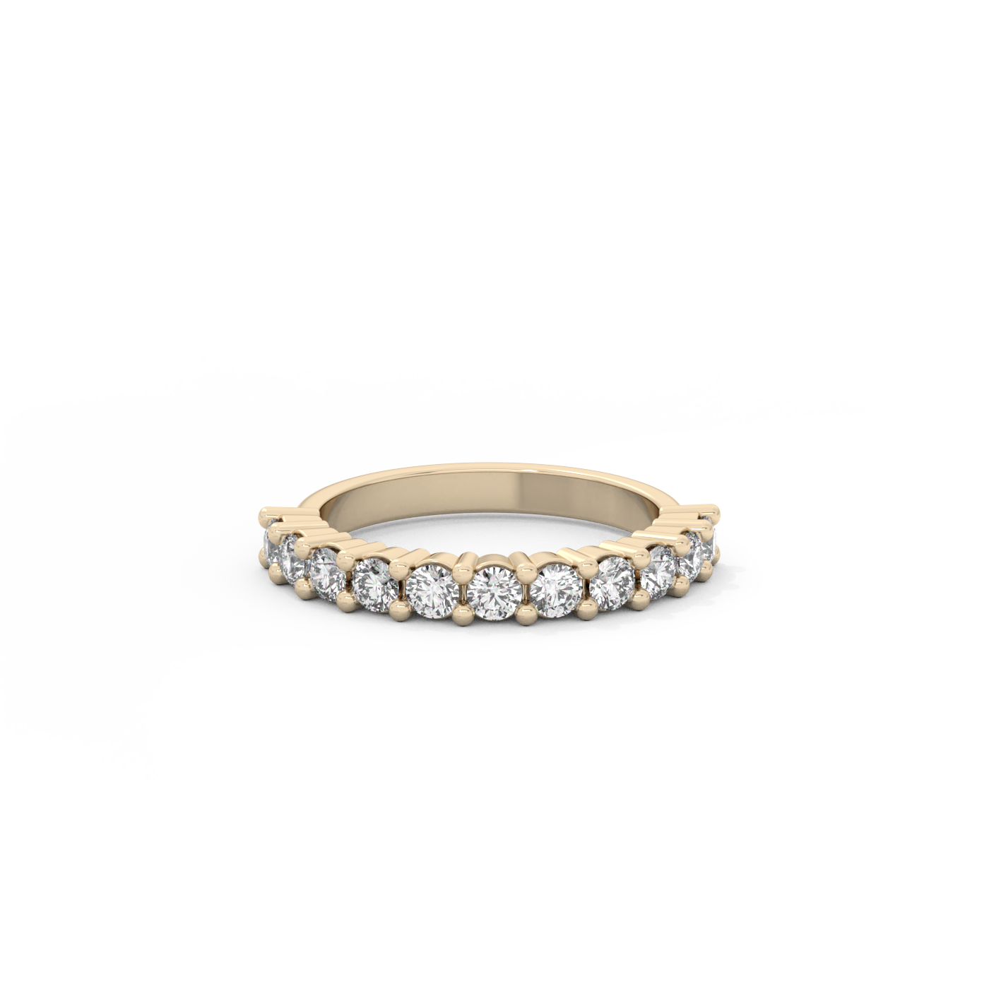 Medium Round Prong Eternity Diamond Ring - 14K Yellow Gold (0.65 ct.)
