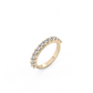 Medium Round Prong Eternity Lab-grown Diamond Ring - 14K Yellow Gold (0.65 ct.)