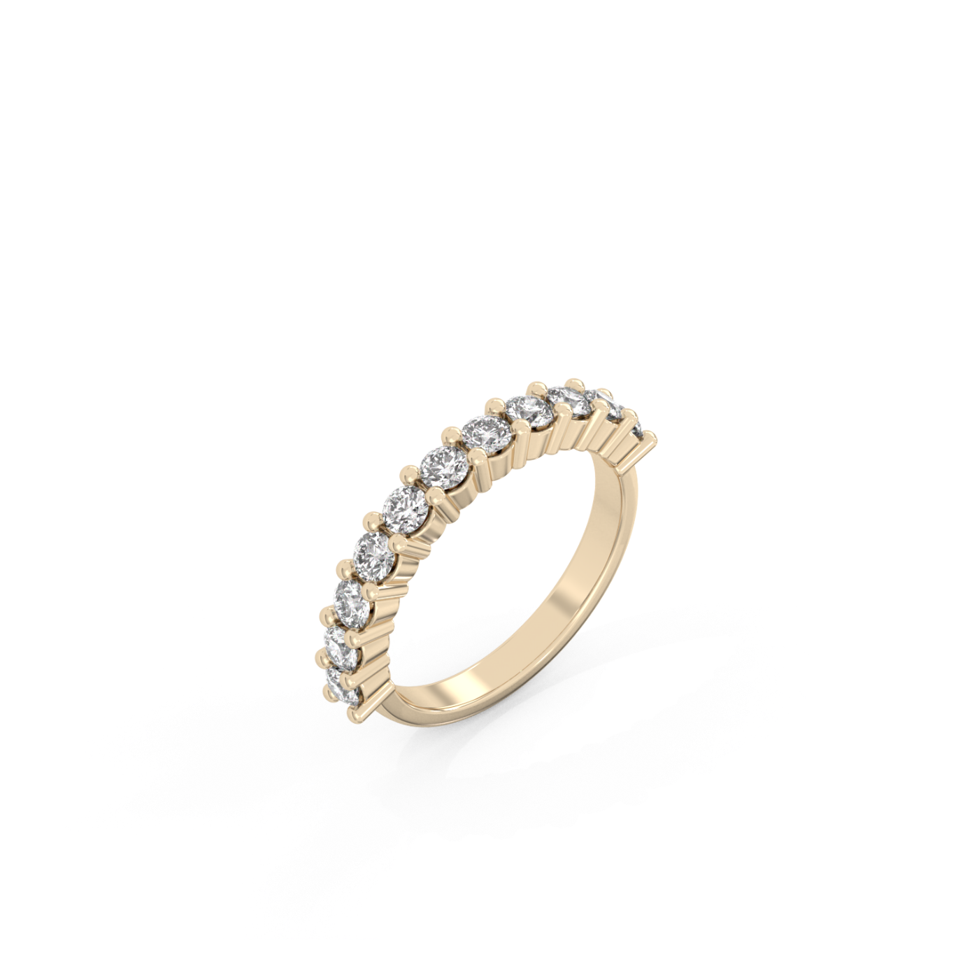 Medium Round Prong Eternity Diamond Ring - 14K Yellow Gold (0.65 ct.)