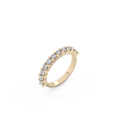 Medium Round Prong Eternity Diamond Ring - 14K Yellow Gold (0.65 ct.)