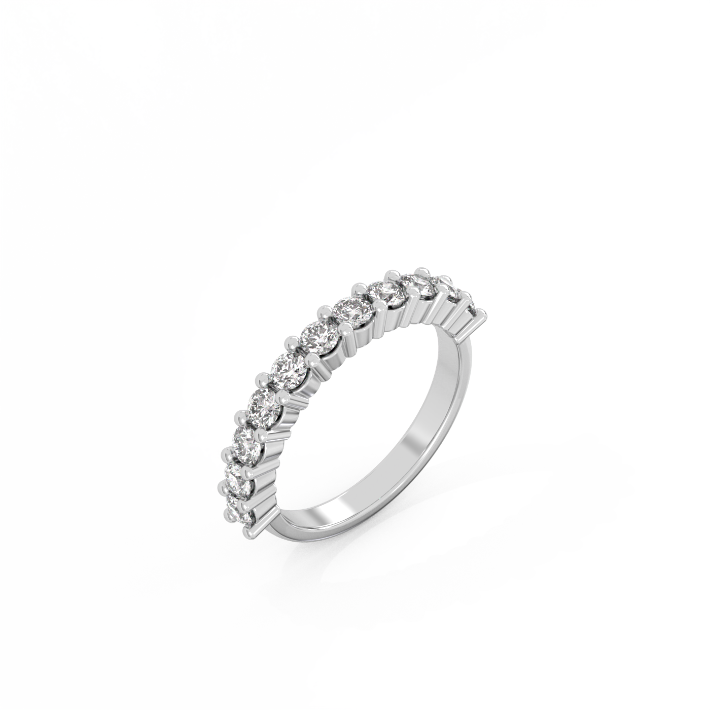 Medium Round Prong Eternity Lab-grown Diamond Ring - 14K White Gold (0.65 ct.)