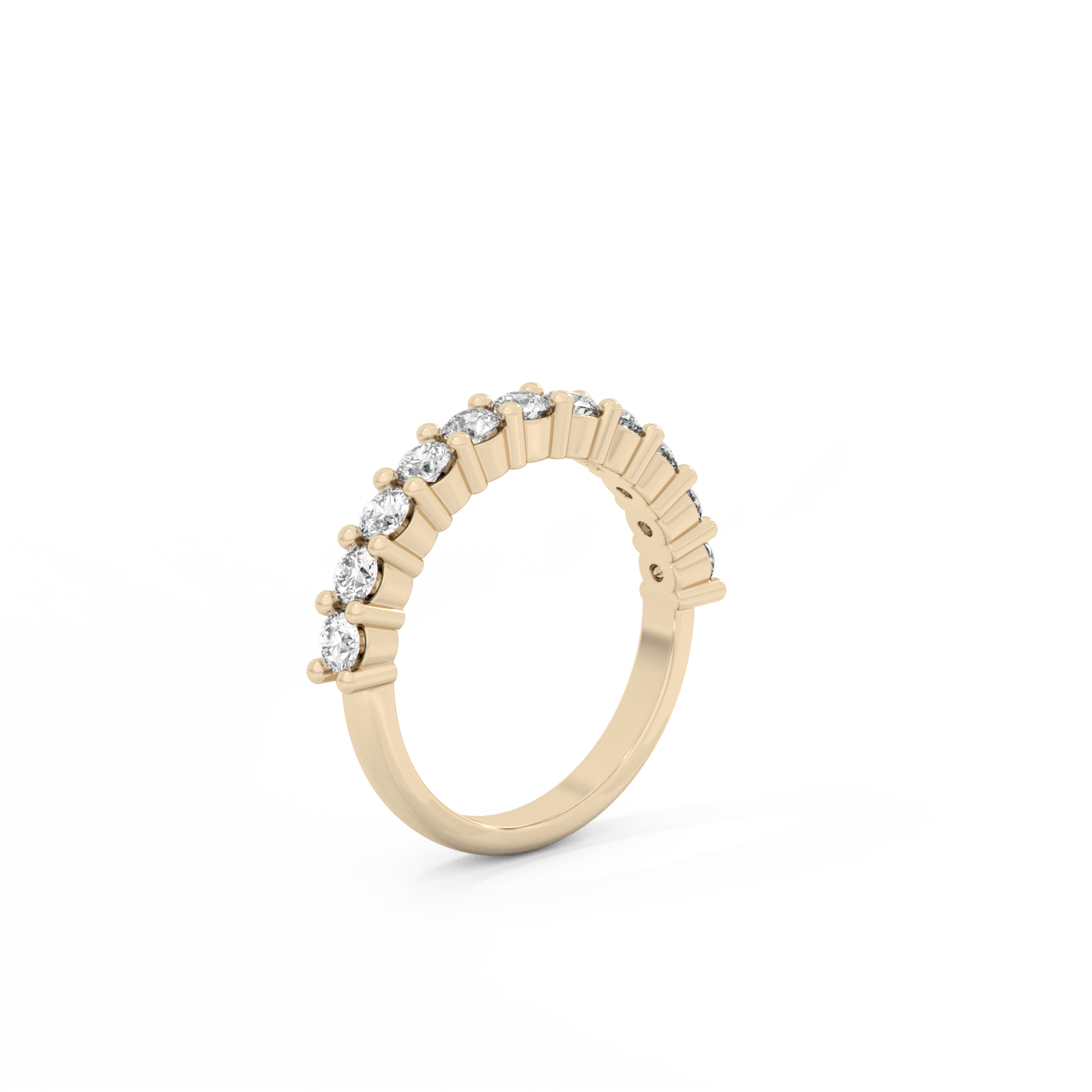 Medium Round Prong Eternity Diamond Ring - 14K Yellow Gold (0.65 ct.)