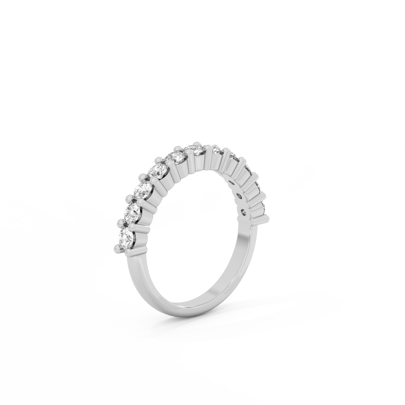 Medium Round Prong Eternity Lab-grown Diamond Ring - 14K White Gold (0.65 ct.)