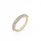 Large Round Prong Eternity Diamond Ring - 14K Yellow Gold (1.1 ct.)