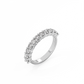 Large Round Prong Eternity Diamond Ring - 14K White Gold (1.1 ct.)