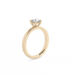 Cushion Solitaire Lab-grown Diamond Ring - 14K Yellow Gold (0.5 ct.)