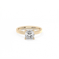 Cushion Solitaire Lab-grown Diamond Ring - 14K Yellow Gold (1.5 ct.)