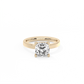 Cushion Solitaire Lab-grown Diamond Ring - 14K Yellow Gold (2 ct.)