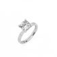 Cushion Solitaire Lab-grown Diamond Ring - 14K White Gold (2 ct.)