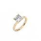 Cushion Solitaire Lab-grown Diamond Ring - 14K Yellow Gold (2 ct.)