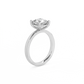 Cushion Solitaire Lab-grown Diamond Ring - 14K White Gold (2 ct.)