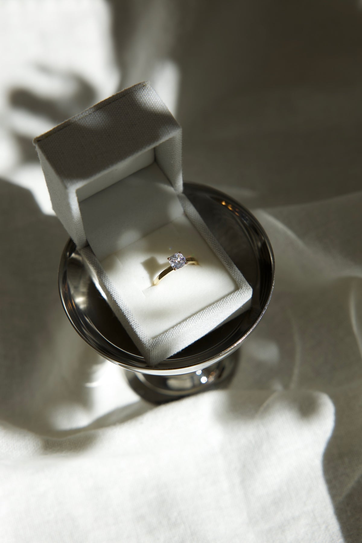 Cushion Solitaire Diamond Ring - 14K Yellow Gold (0.5 ct.)