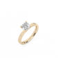 Cushion Solitaire Lab-grown Diamond Ring - 14K Yellow Gold (1 ct.)