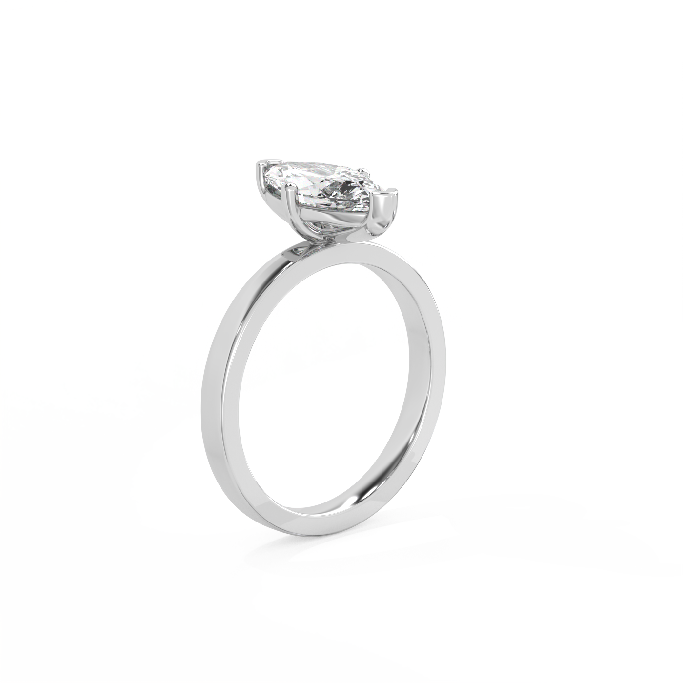 Marquise Solitaire Diamond Ring - 14K White Gold (1.5 ct.)