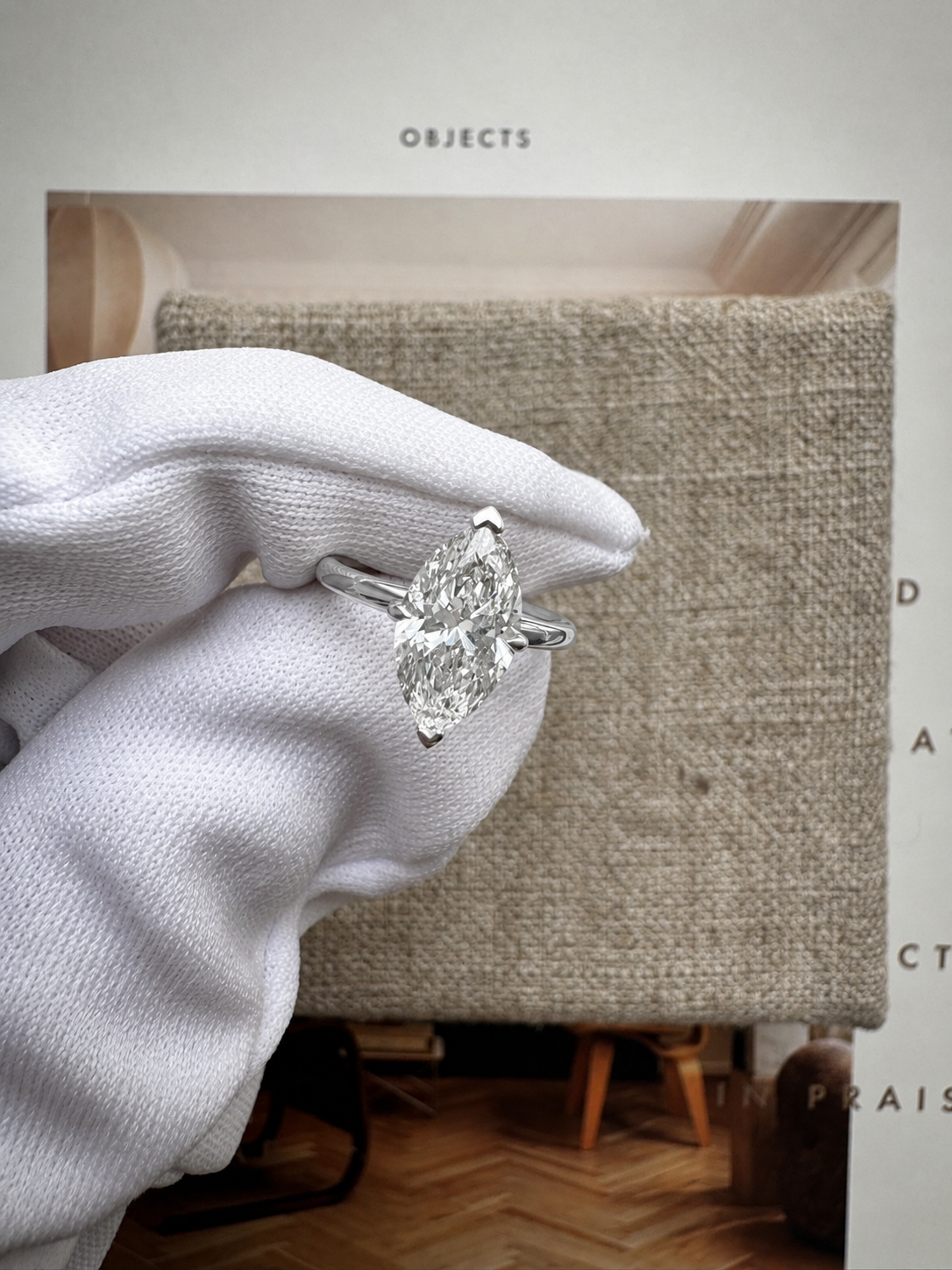 Marquise Solitaire Diamond Ring - 14K White Gold (1.5 ct.)