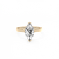Marquise Solitaire Lab-grown Diamond Ring - 14K Yellow Gold (2 ct.)
