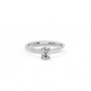 Oval Solitaire Lab-grown Diamond Ring - 14K White Gold (0.5 ct.)
