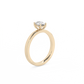 Oval Solitaire Lab-grown Diamond Ring - 14K Yellow Gold (0.5 ct.)