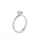 Oval Solitaire Lab-grown Diamond Ring - 14K White Gold (0.5 ct.)