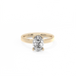 Oval Solitaire Lab-grown Diamond Ring - 14K Yellow Gold (1.5 ct.)
