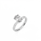 Oval Solitaire Lab-grown Diamond Ring - 14K White Gold (1.5 ct.)