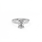 Oval Solitaire Lab-grown Diamond Ring - 14K White Gold (1.5 ct.)