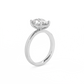 Oval Solitaire Lab-grown Diamond Ring - 14K White Gold (2 ct.)