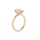 Oval Solitaire Lab-grown Diamond Ring - 14K Yellow Gold (2 ct.)