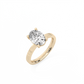 Oval Solitaire Lab-grown Diamond Ring - 14K Yellow Gold (2 ct.)