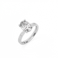 Oval Solitaire Lab-grown Diamond Ring - 14K White Gold (2 ct.)