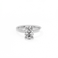 Oval Solitaire Lab-grown Diamond Ring - 14K White Gold (2 ct.)