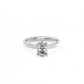 Oval Solitaire Lab-grown Diamond Ring - 14K White Gold (1 ct.)