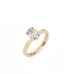 Oval Solitaire Lab-grown Diamond Ring - 14K Yellow Gold (1 ct.)