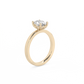 Oval Solitaire Lab-grown Diamond Ring - 14K Yellow Gold (1 ct.)